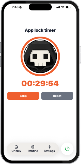App lock timer screen
